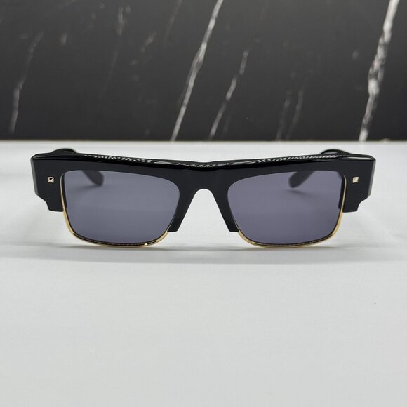 NEW VALENTINO VLS-164A BLACK GREY RECTANGULAR SUNGLASSES VALENTINO main image 8